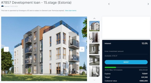 EstateGuru lists real-estate developent loans in Estonia, as well as severel other European countries