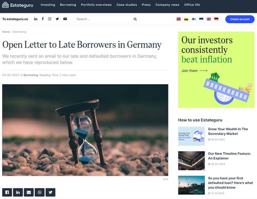 EstateGuru has paused activities in Germany, and Reinvest24 has taken on some of the better listings