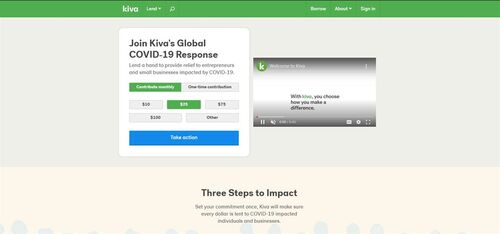 Kiva is a charity P2P lender