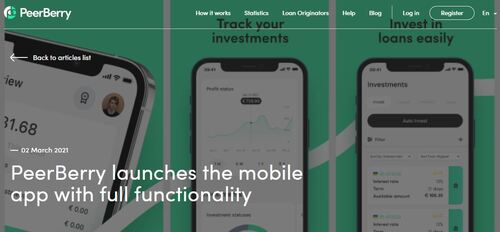 We take a careful look at PeerBerry's mobile app for p2p investments