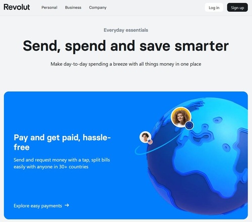 Revolut is a sophisticated digital wallet available in the US, UK, EEA, and Japan
