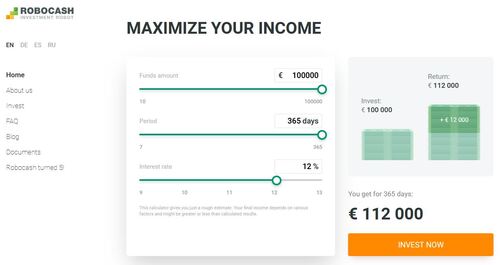 Robocash offers a fully-automated investment tool that can easily substitute for Mintos.com